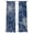 Blue, variant on Brown Flowers Sheer Curtains 45 Inch Length 2 Panels Set Window Treatments, Spring Floral Botanical Modern Art Rod Pocket Semi Curtains for Living Room/Bedroom/Kitchen Décor, 104"W x 45"L