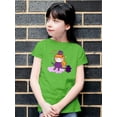 thumbnail image 2 of Cute Halloween Witch Girl T-Shirt Juniors -Image by Shutterstock,  Large, 2 of 4