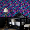 thumbnail image 4 of Retro Peel and Stick Wallpaper Stylized Leopard Print orange Space Bold Color Wall Mural 17.7in x 9.8ft Self Adhesive Removable Wall Paper Renter Friendly Wallpaper for Bedroom Dressing Room Salon, 4 of 8