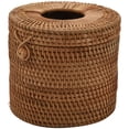 thumbnail image 5 of 2X Round Rattan Tissue Box Vine Roll Holder Toilet Paper Cover Dispenser for Barthroom,Home,Hotel and Office, 5 of 8