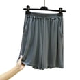 thumbnail image 5 of uublik Pajamas for Women Set Shorts Short Sleeve Top and Loose Shorts Casual Comfy Soft Sleepwear for Nightwear Dark Gray, 5 of 8