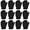 Black, variant on 12 Pairs Toddler Mittens Assorted Colors Kids Knit Warm Mittens Children Solid Winter Gloves for Baby Girls Boys