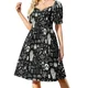thumbnail image 2 of Curiosidades: B Vestido Negro Manga Corta Vestido de noche Vestido de noche mujer Vestidos, 2 of 7