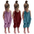 thumbnail image 2 of Fengyings Summer Jumpsuits for Toddler Girls Kids Backless Harem Strap Romper Jumpsuit Toddler Pants, 2 of 8