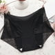 thumbnail image 3 of Gibobby Ropa Interior con Entrenamiento Ropa interior de mujer Encaje Cintura media Bragas sin costuras Calzoncillos de algodón de encaje cómodos de seda(Negro， L), 3 of 4