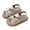Silver, variant on Girls' Sandals Summer Children's Bow Western Shoes Little Girls Baby Soft Bottom Beach Shoes,Sizes 24 Little Kid 2.5-3 Years(Black)