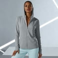 thumbnail image 7 of Women's Sun Protection Jacket Full Zipper Long Sleeve UV Hoodie Shirts Outdoor Athletic Jacket with Pocket Dark Gray XXXL(XXXL), 7 of 7