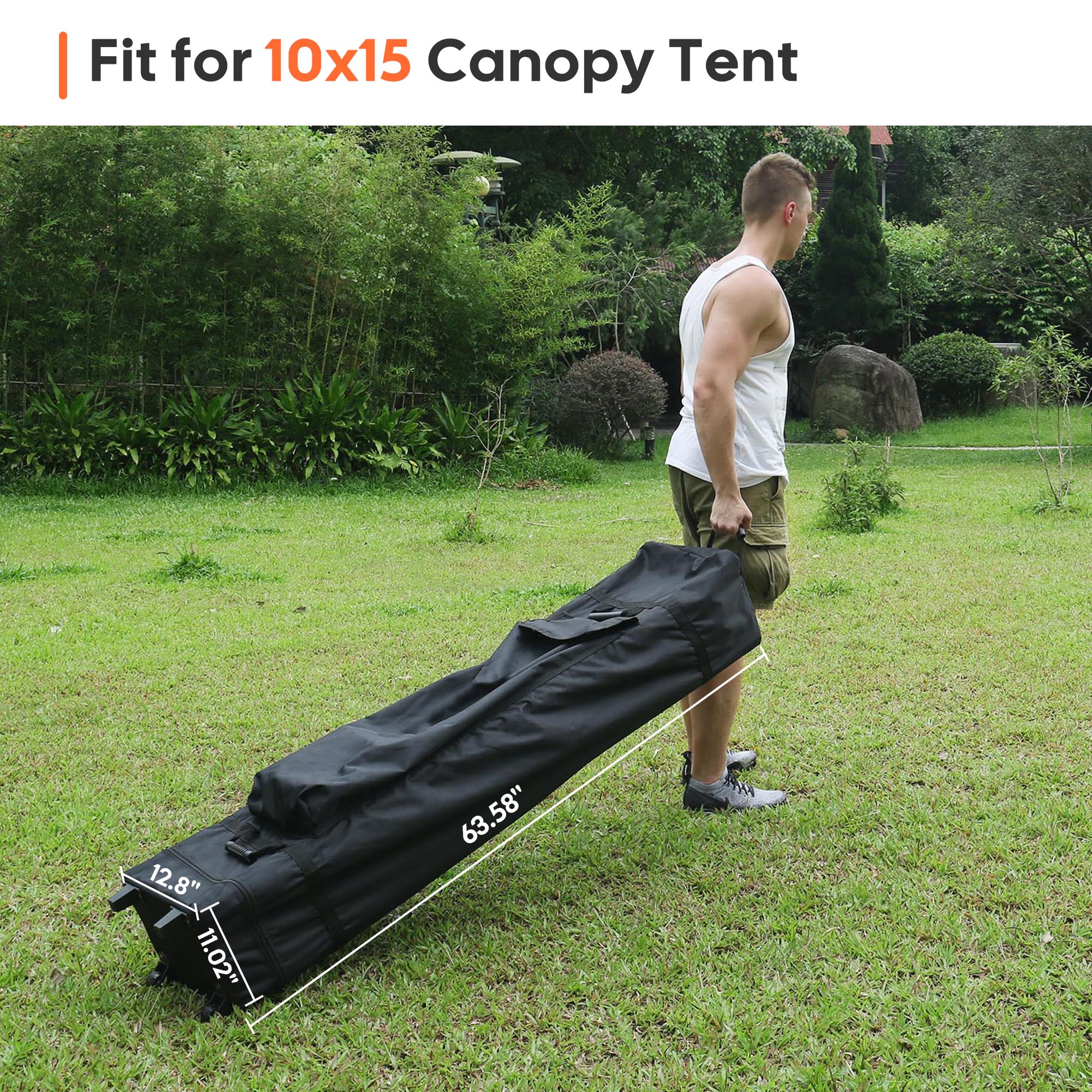 InstaHibit Universal Canopy Carry Bag Wheeled Pop Up Storage Case for 10x15ft Canopy - image 2 of 9