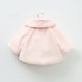 thumbnail image 4 of LFEOOST Baby Girls Faux Fur Coats Winter Cloak Jacket Thick Warm Capes Infant Kids Dress Coat with Bow Pompom Balls 6 Months-2 Years Pink 9-12 Months, 4 of 6