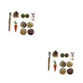 thumbnail image 2 of Methold Para espacios pequeños, juego de juguetes para masticar duraderos y elegantes para conejo, Guinea, animales, juguetes para masticar, juego de 9 piezas 2piezas, 2 of 6