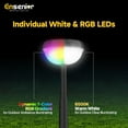 thumbnail image 3 of Ensenior Color Changing Solar Lights Outdoor, Auto ON/Off 6500K White Light & RGB LED Solar Garden Lights for Pathway, Yard, Patio, Waterproof, Energy-Efficient Landscape Lighting, 8-Pack, 3 of 12