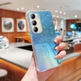 thumbnail image 3 of SaniMore for Samsung Galaxy S23 FE Case, [Anti-yellow Transparent Backplane & Glitter Bling Paper] Shockproof Anti-fall Lens Protection Slim Lightweight for Girls Women for Samsung S23 FE, Blue, 3 of 11