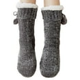 thumbnail image 2 of Women Slipper Fuzzy Socks Fluffy Cozy Cabin Warm Winter Soft Thick Comfy Fleece Non Slip Home Socks, 2 of 3
