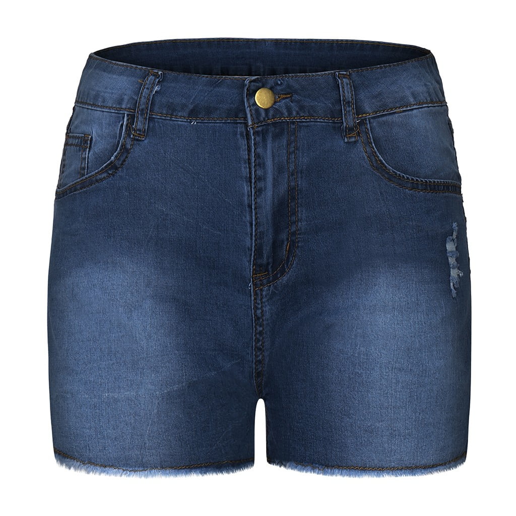 Curvy girl denim shorts deals