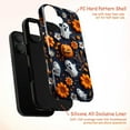 thumbnail image 5 of Cute Halloween Ghost & Pumpkin Phone Case, Spooky Floral Autumn Aesthetic, Orange & Navy Fall iPhone Cover for iPhone 16/15/14/13/12/11, 5 of 6