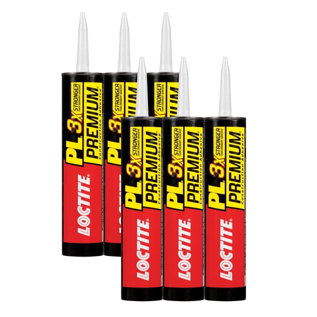Adhesivo de construcción Loctite PL Premium 295 ml, paquete de 6