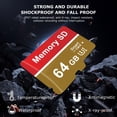 thumbnail image 5 of Micro SD Memory Cards 64GB Micro SD Card HIGH Speed 64G Memory Card Class 10 Mini SD Card for Game Console,Smartphones TF Card for GOPRO,Tablet, 5 of 6