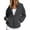 Dark Gray, variant on Aihuaihua Zip Up Hoodie Women Oversized 2026 Zip Up Y2K Hoodies Casual Long Sleeve Sweatshirts Fall Spring Track Jackets (Brown,M)