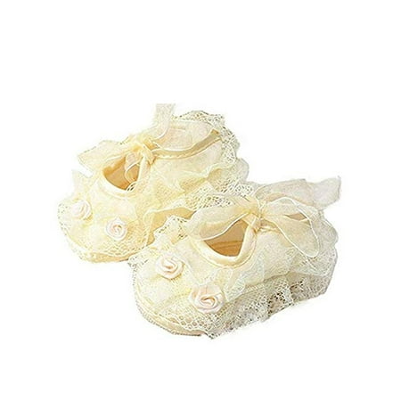 

wsevypo Infant Baby Girl Princess Non-Slip Lace Flower Shoes Baby Shoes