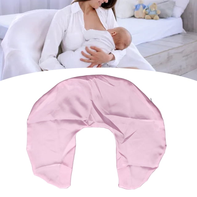 Fondo de Almohada de Lactancia de Satén Súper Suave, Compatible Con Fondo de Almohada de Lactancia, lavable, Acradable Para La Piel, para una una Alimentació Suave