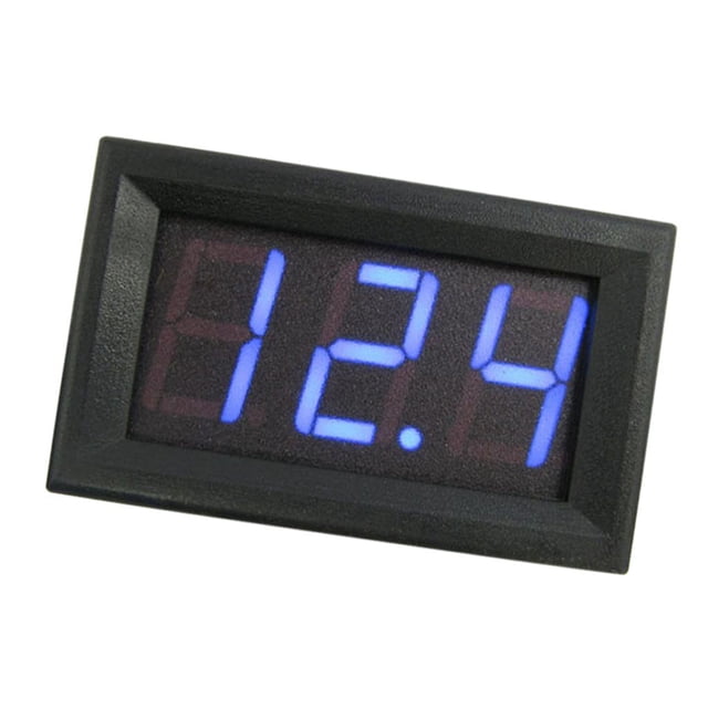 0.56 '' DC 0-30V ímetro digital Indicador de aje Pantalla LED brillante 3 cables Azul Zulema Volt Panel Meter