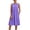 Purple, variant on WRKEKC Casual Dresses for Women Solid Crew Neck Sleeveless Linen Cotton Pockets Midi Versatile Casual Wear Chic