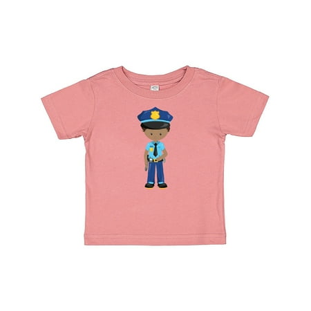

Inktastic African American Boy Policeman Police Uniform Gift Baby Boy T-Shirt