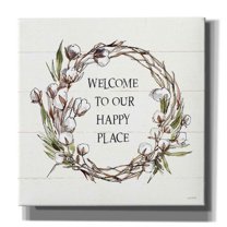Epic Graffiti 'Country Life VII Welcome' by Anne Tavoletti, Canvas Wall Art, 37"x37"