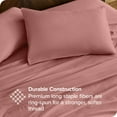 thumbnail image 3 of Bare Home Organic Percale Sheet Set - 300 Thread Count - 100% Organic Cotton - Split King, Dusty Rose, 3 of 7