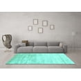 thumbnail image 3 of Ahgly Company Indoor Square Abstract Turquoise Blue Contemporary Area Rugs, 3' Square, 3 of 4