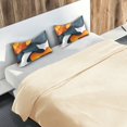 thumbnail image 5 of Yayeee Pillowcase Standard Size Set of 2 Satin Wrinkle Resistant Pillow Case, Abstract Wavy, 5 of 8