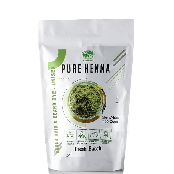 200 gramos - Henna en polvo pura para tinte para el cabello - Color de cabello con henna roja La mejor henna roja para el cabello - The Henna Guys