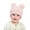 Pink, variant on EnJoCho Baby Knitted Wool Hat Baby Autumn Winter Children Double Ball Pullover Hat Solid Color Warm Wool Hat For Children Toddler Kids Casual Fashion Headwear