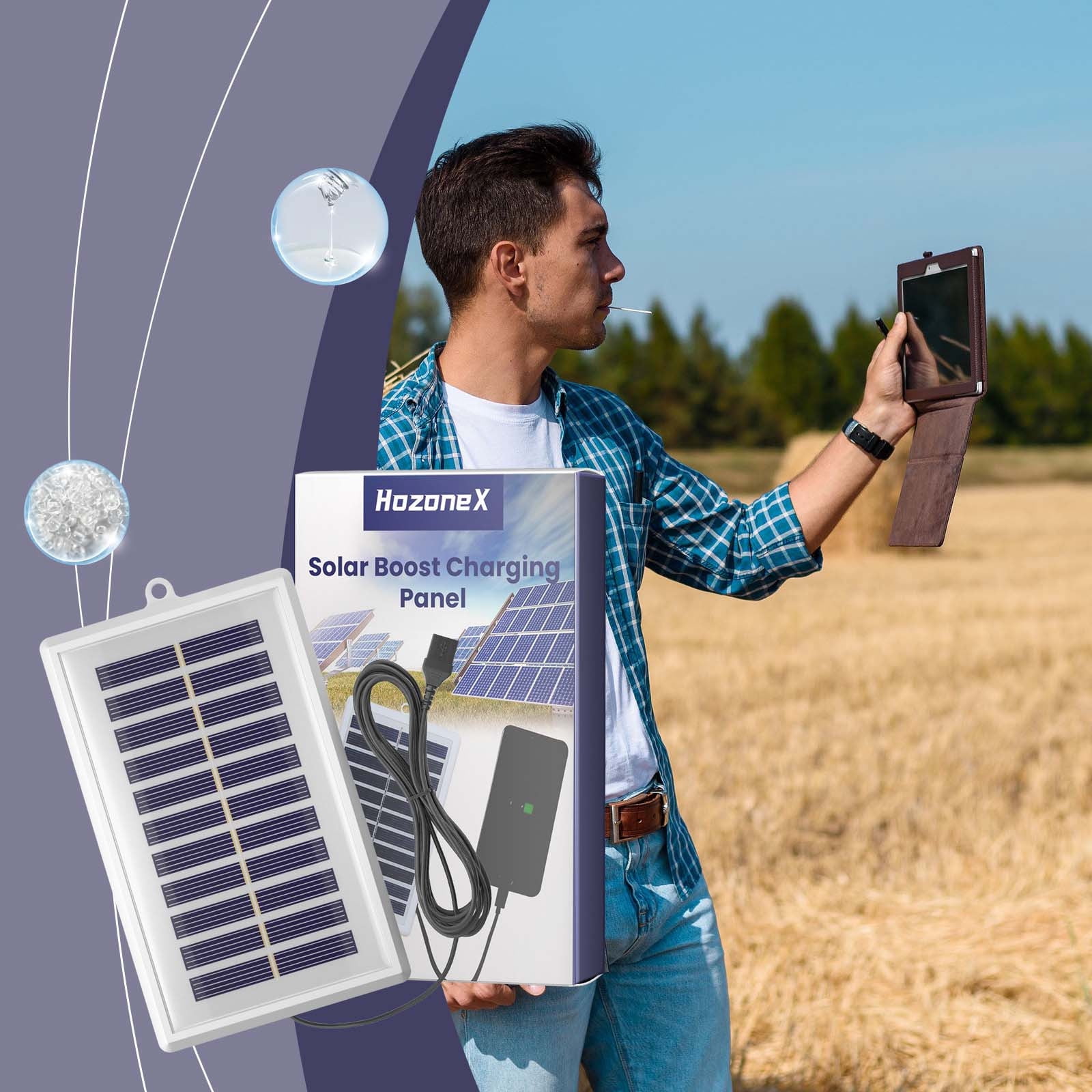 JGJJUGN Polycrystalline Solar Photovoltaic Panel with Voltage Regulator for Efficient Outdoor Cell Phone Charging
