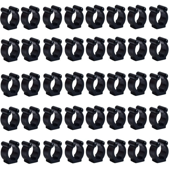 RUISINERY 40pieces Fishing Rod Rack Holder Wall Mounted Rod Clips Storage Organizers Display Holder Billiards Cue Locating Clip