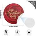 thumbnail image 4 of Happy Valentine's Day Red Rose Flower Round Place Mats Set of 6, Heat Stain Insulation Table Mats Non-Slip Grid Woven Placemats 15.4 Inch for Kitchen Dining Table Holiday, 4 of 7