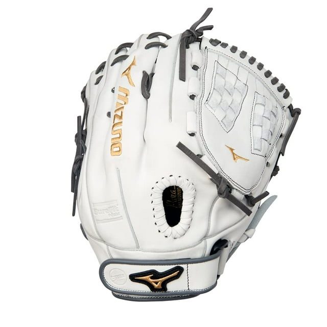 Mizuno GMVP1250PF4W MVP Prime Fastpitch Softball Guante 12.5"" Trident Web Tiro a la derecha BLANCO-GRIS