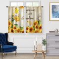 thumbnail image 2 of Sunflower Farmhouse Flower Kitchen Curtains: You are My Sunshine Window Drapes for Cafe Dining Room, Floral Rustic Bee Gnomes 2 Panels Window Curtains for Living Room Decor 36 Inch Length, 2 of 5