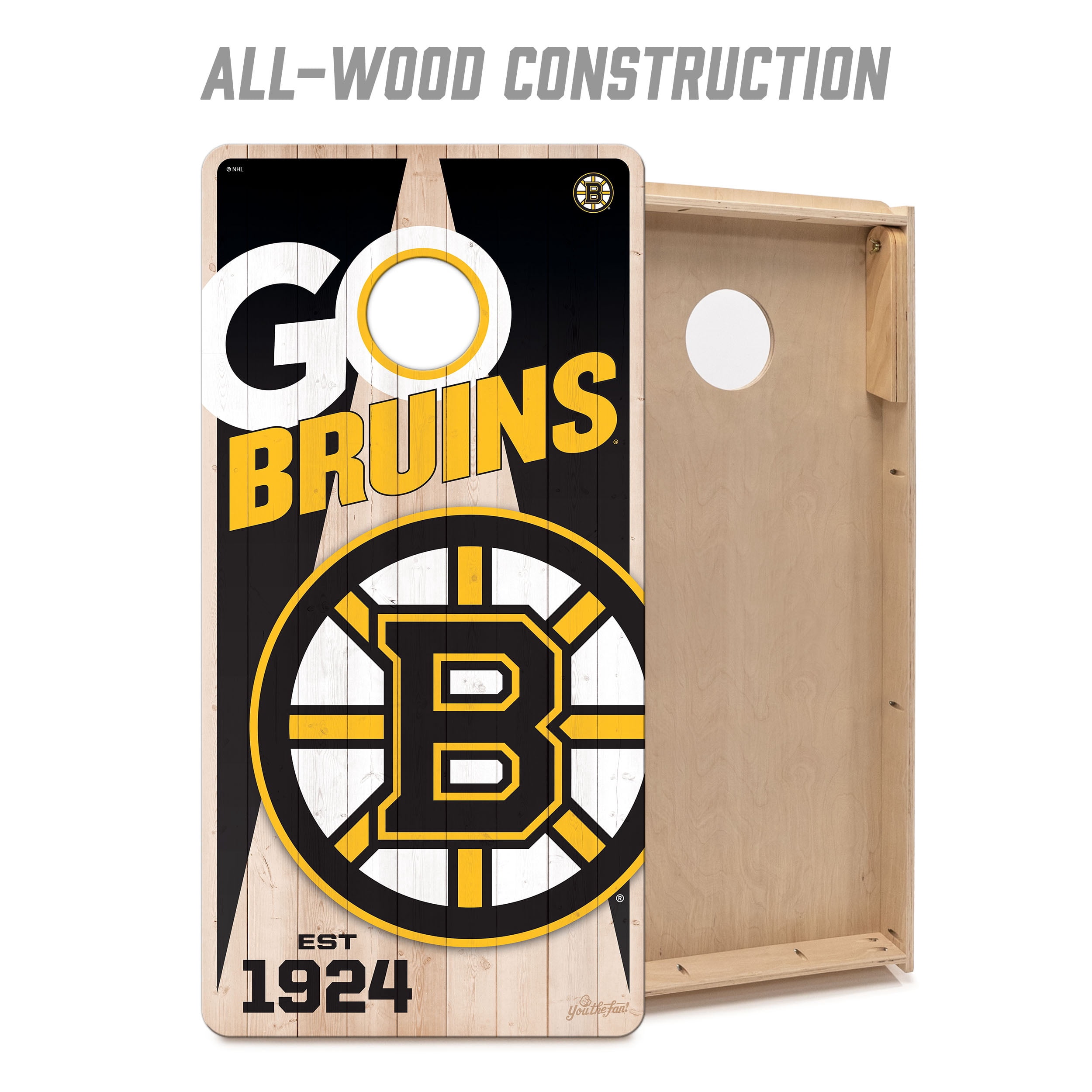 YouTheFan NHLBoston Bruins 2' x 4' Cornhole Game No Bags