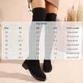 thumbnail image 3 of Xfvqtps Womens Thigh High Boots Tie Back Block Low Heel Round Toe Suede Pull on over the Knee Boots, 3 of 9