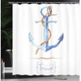 thumbnail image 4 of Ambesonne Ocean Shower Curtain, Classic Sail Emblem, 69"Wx75"L, Blue White Brown, 4 of 5