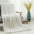 thumbnail image 2 of Cozy Tyme T177-20CWC-UE Couverture en Tricot Sinclair Channel 40 x 60 Po, Blanc Crème, 2 of 7
