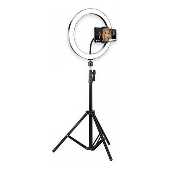 Lampara Aro Luz Led 10 Pulgadas Con Tripíe Portátil 2.10M Genérica Iluminación