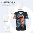 thumbnail image 4 of Daiia Blue Dinosaur Mens Baseball Jersey Button Down Shirts Short Sleeve Sports Uniforms-3X-Large, 4 of 9