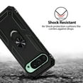 thumbnail image 4 of TJS for Google Pixel 9 Pro XL (XL Version Only) Phone Case, Impact Resistant Metal Ring Magnetic Support Kickstand Drop Protector Cover (Black), 4 of 5