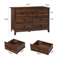 thumbnail image 4 of LAZZO 7-Drawer Dresser, Farmhouse Wooden Chest of Drawers for Bedroom Living Room and Hallway, Brown, 4 of 8