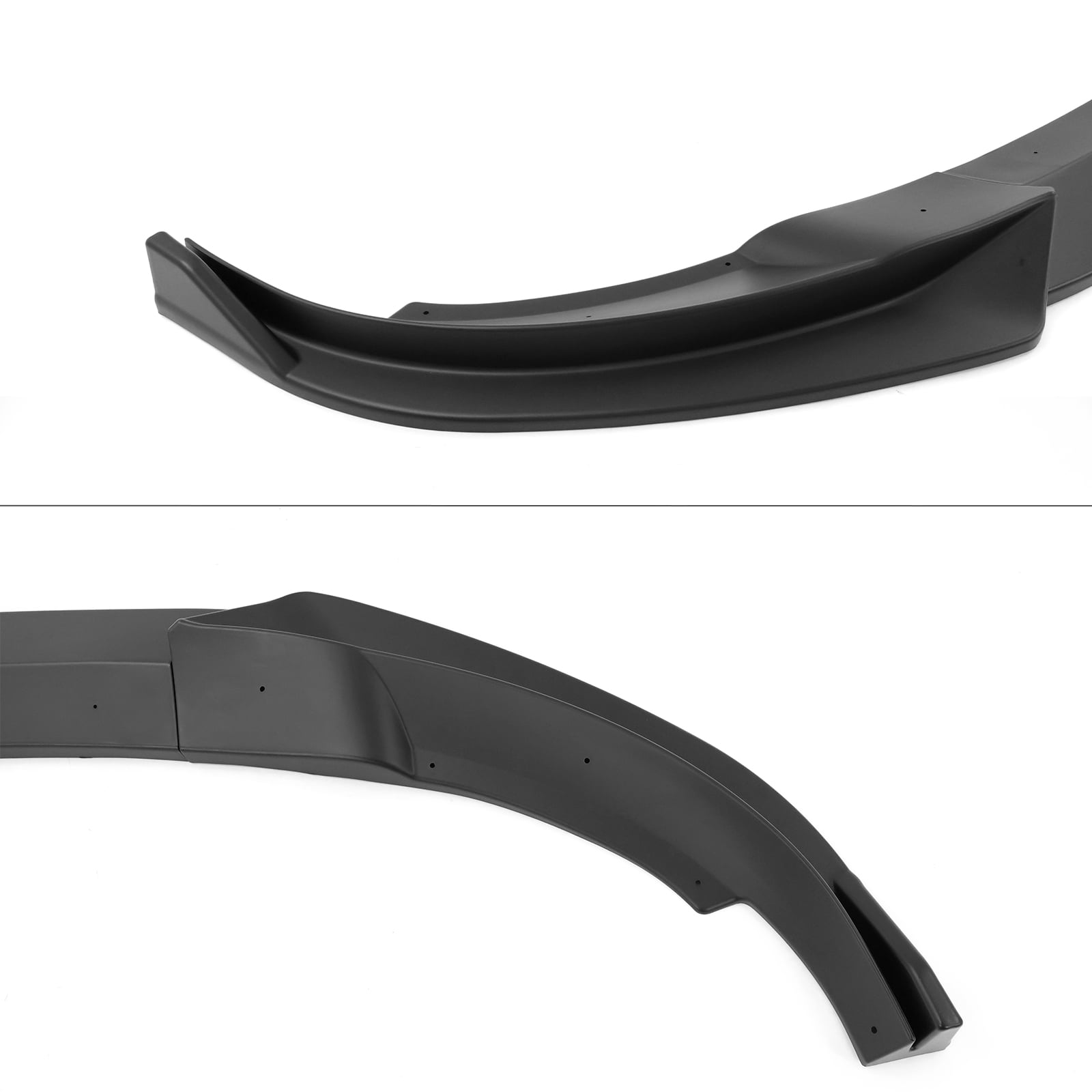 Ikon Motorsports Compatible with 20-24 Tesla Y 3PCS Front Bumper Lip Spoiler IKON Style PP Matte Black