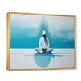 thumbnail image 2 of Designart "White Blue Meditation euphony Of Mind" Spiritual Floater Framed Wall Art Print, 2 of 7