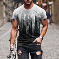 thumbnail image 6 of Afuyipoi Mens Big & Tall Tee,Crew-Neck Printed Casual Summer Shirt Moisture-Wicking Tee White L, 6 of 7