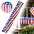 thumbnail image 1 of Décorations du 4 Juillet Guirlande à Franges en Aluminium Banderoles Suspendues Rouges Blanches et Métalliques Jupes de Table pour Flotteurs Jour du Souvenir Patriotique, 1 of 9